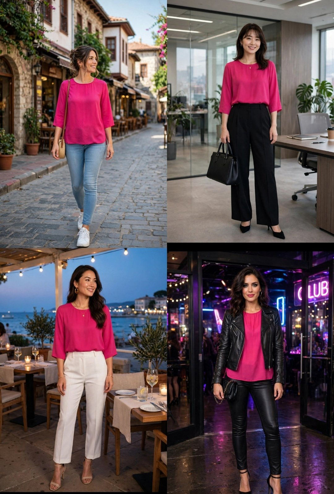 Pembe renkli şık bluz ilan görseli