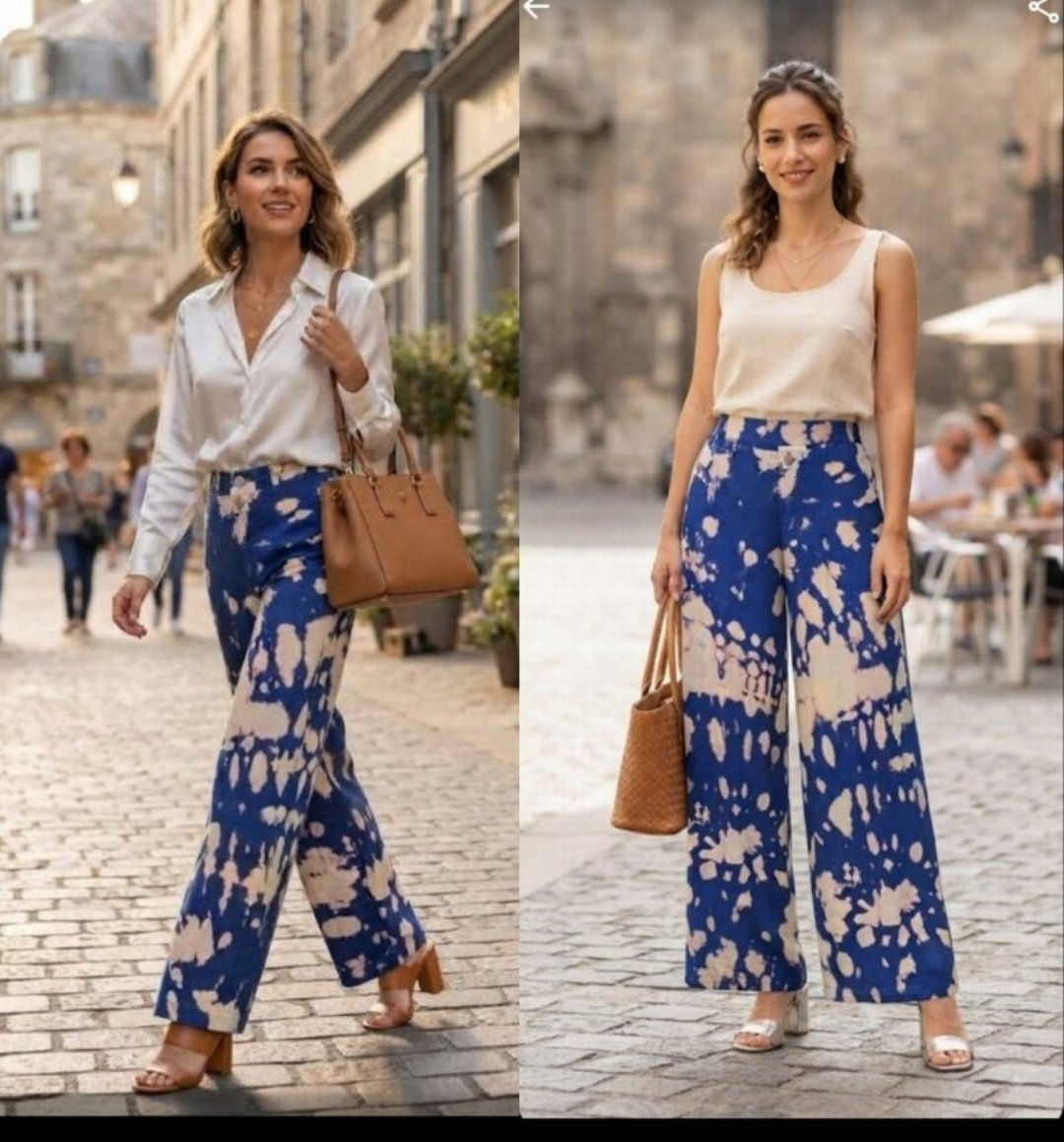 Batik marka batik desenli  ince kumaş pantalon ilan görseli
