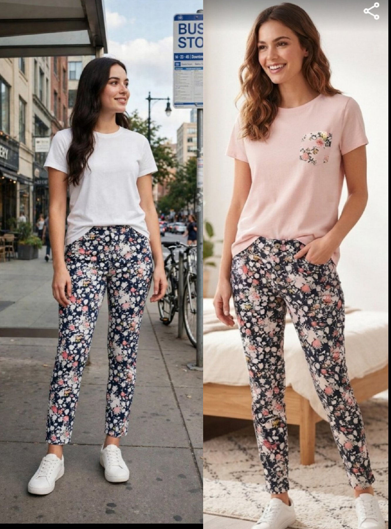 Robin marka çiçekli kaliteli pantalon