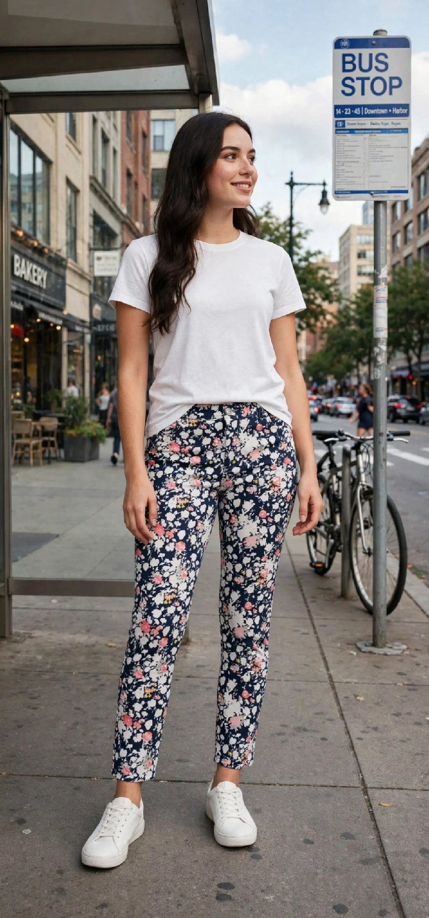 çiçek desenli  kaliteli pantalon.
