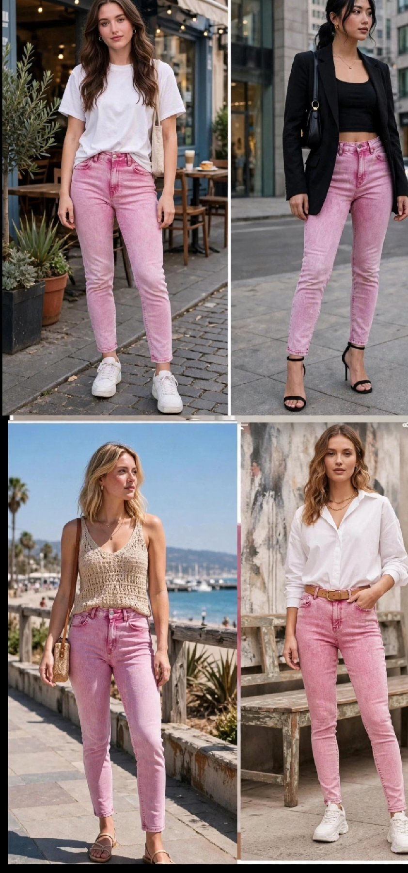 Lcw.. asit yıkamalı likralı pembe jean. ilan görseli