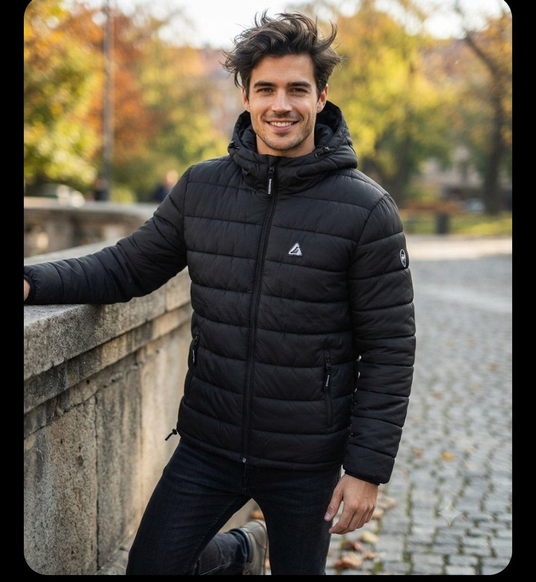 Pull & bear.. siyah şişme mont