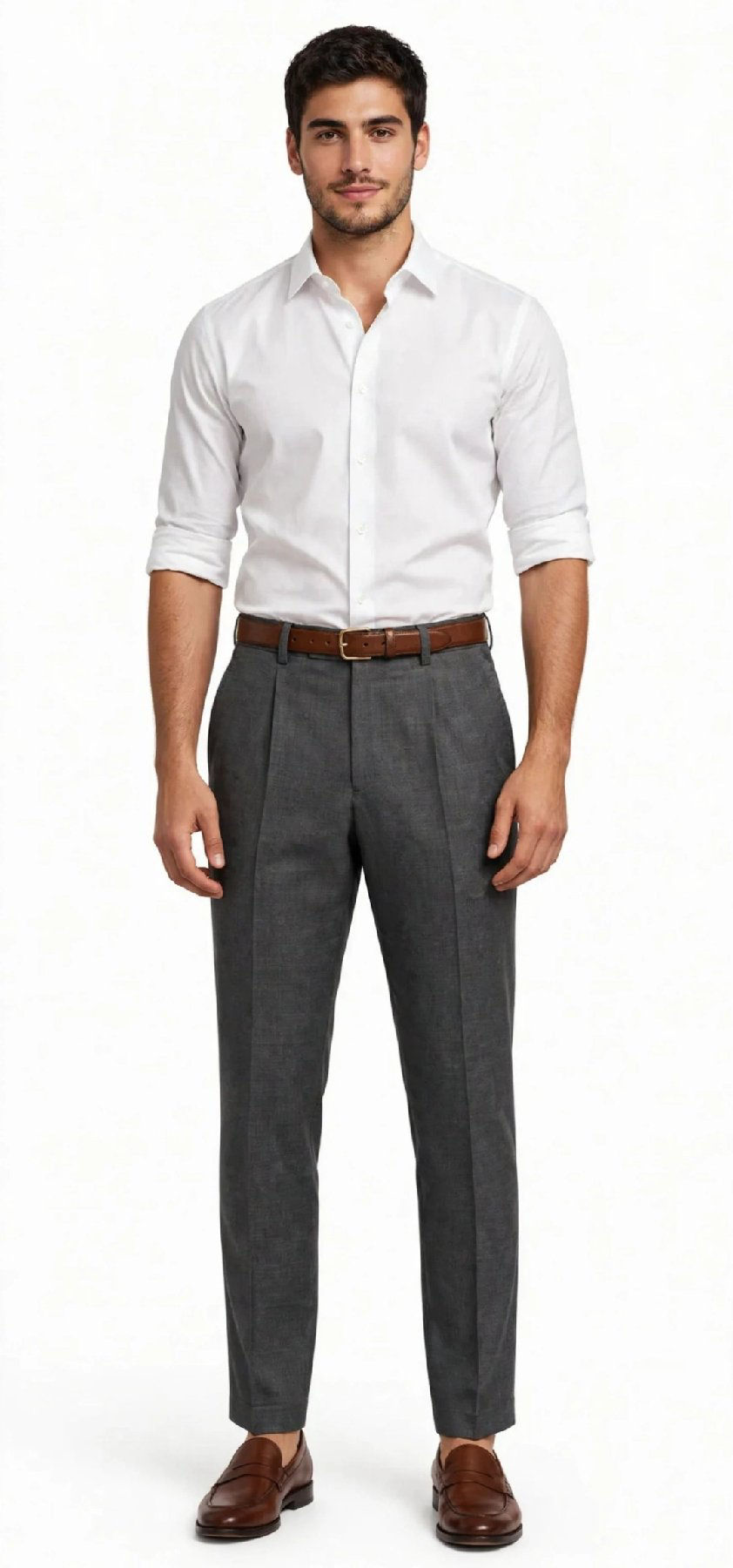 New.. marka gri kumaş pantalon