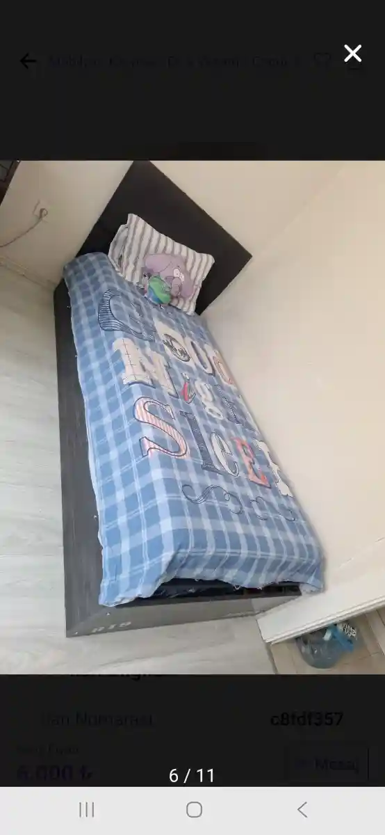 Tek kişilik yatak baza ve başlık