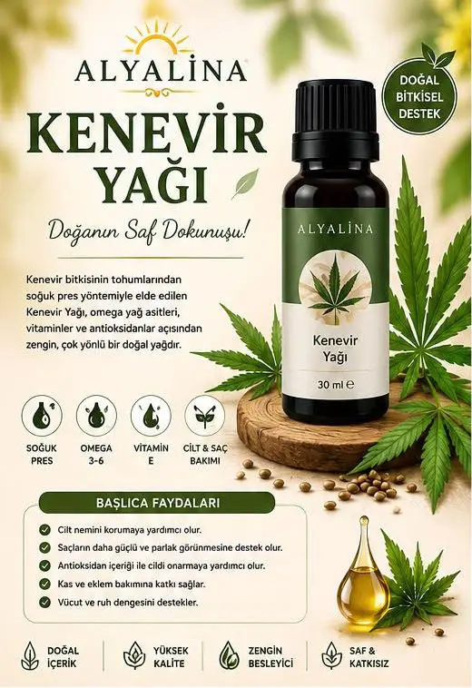 Alyalina kenevir yağı 30 ml
