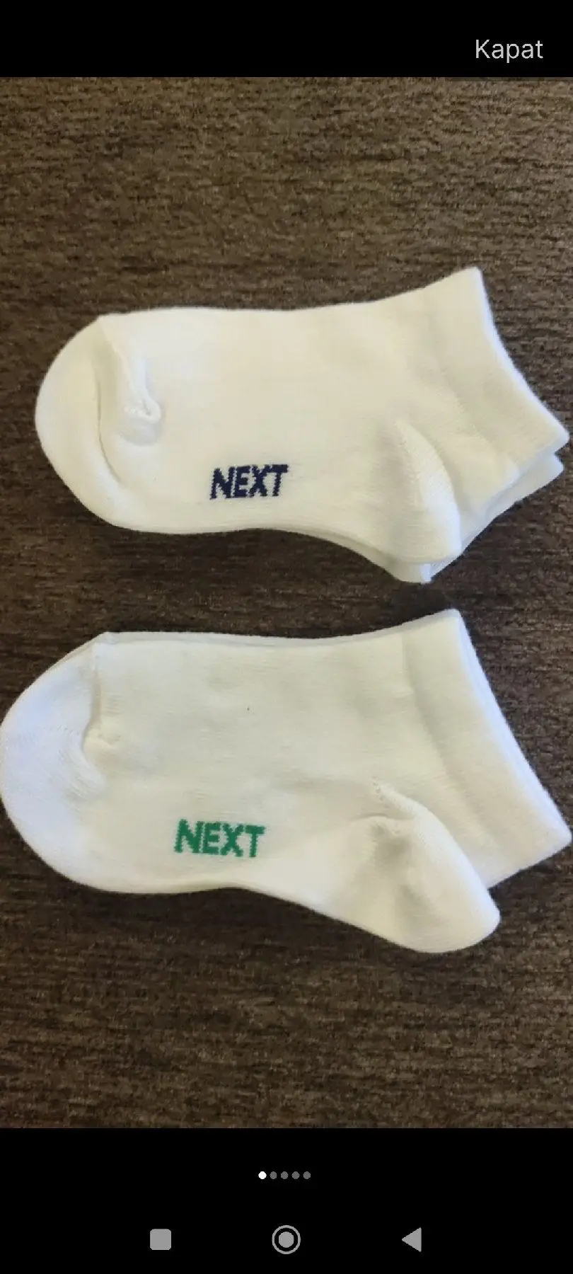 Next markalı beyaz çorap