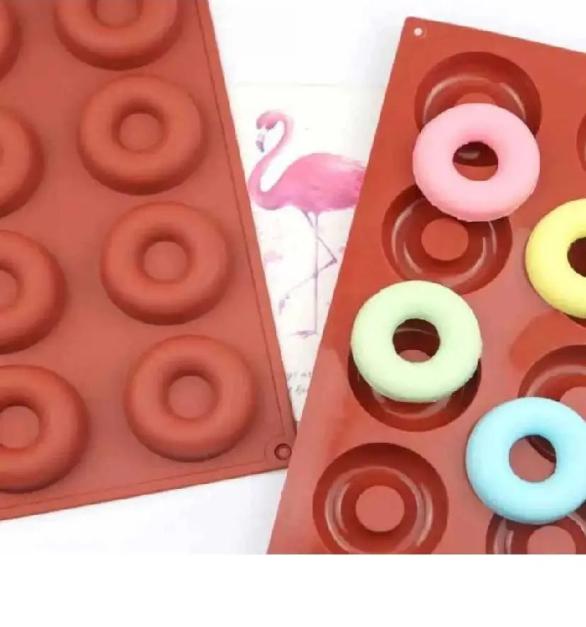 Renkli silikon donut kalıbı