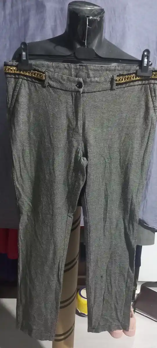 Gri renkli kadın pantolon