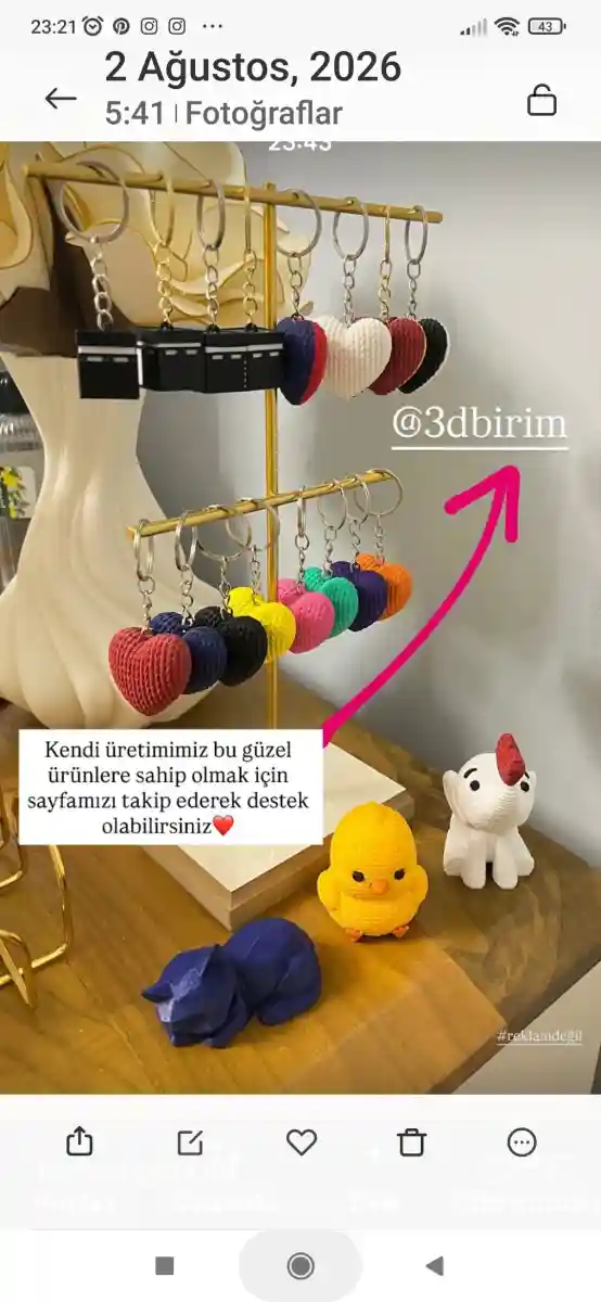 Renkli silikon anahtarlık seti