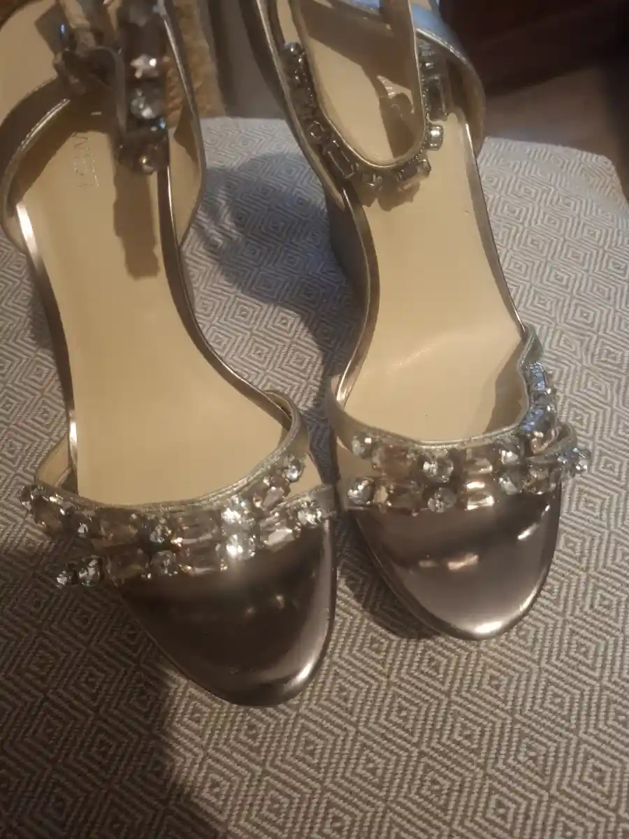 Nine west gümüş platform ayakkabı 37,5/38 numara uyumlu
