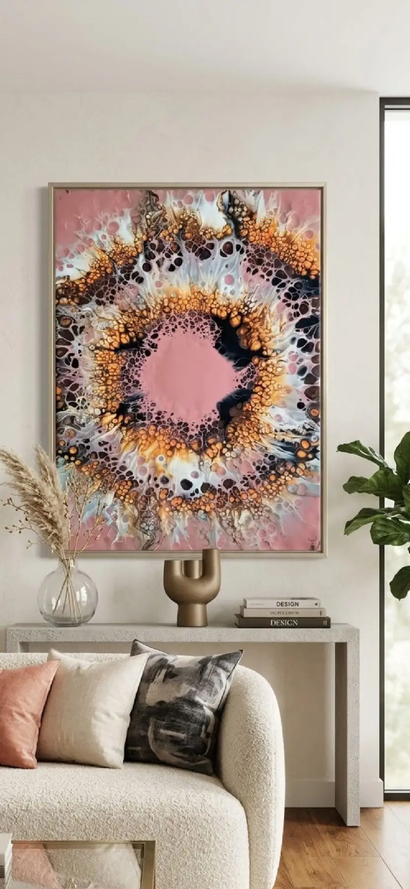 Abstrakt desenli modern tablo