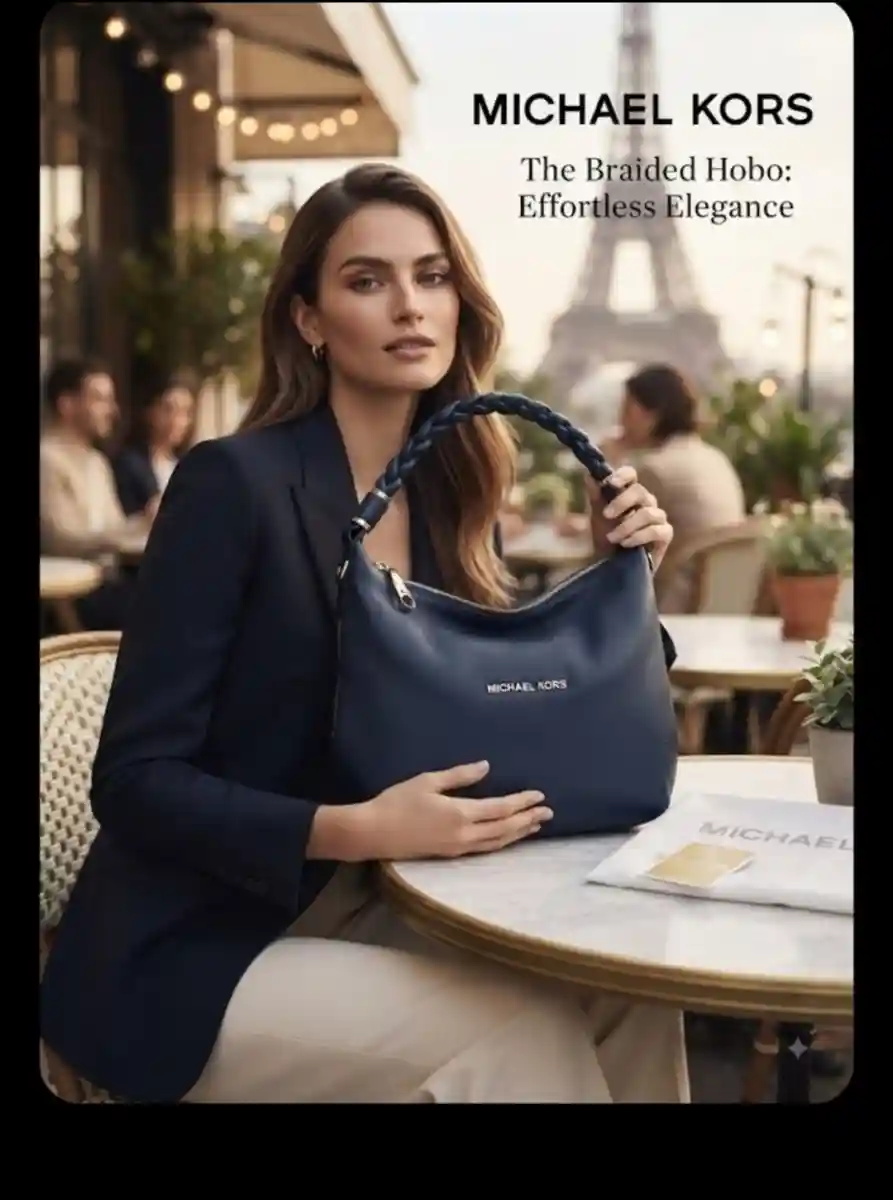 Michael kors örgü detaylı hobo çanta