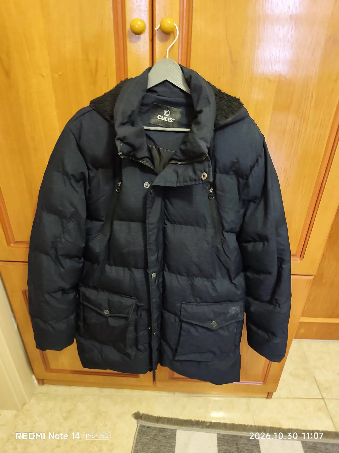 Lacivert kapitone mont x llarge beden