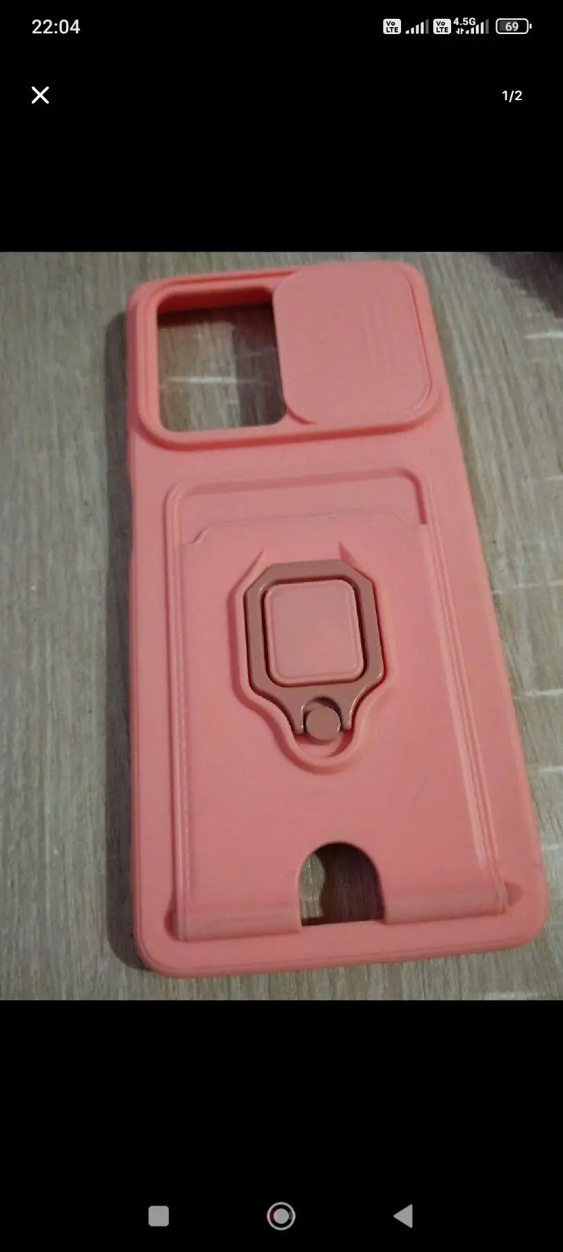 Pembe silikon telefon kılıfı