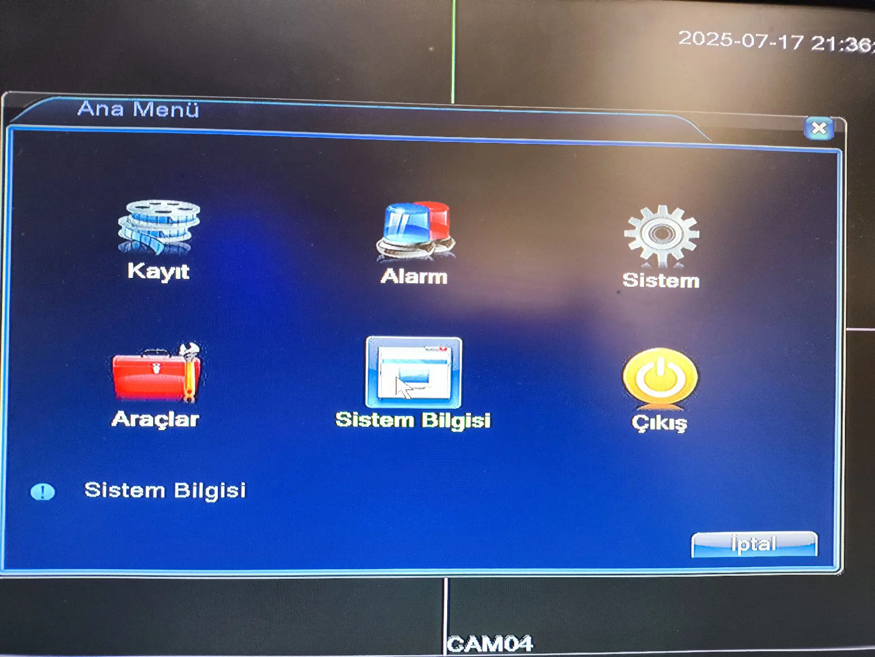 Güvenlik kamerası kayıt cihazı