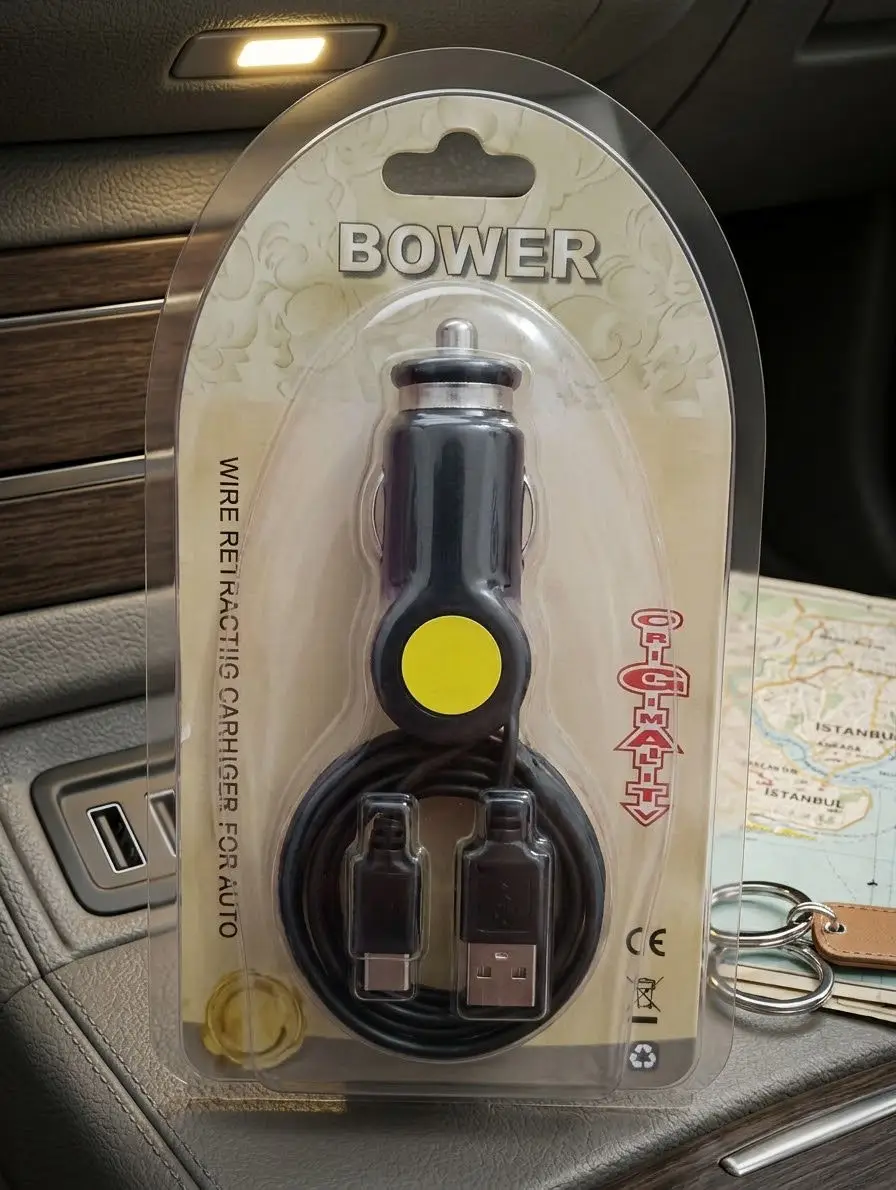 Bower araç i̇çin usb şarj aleti