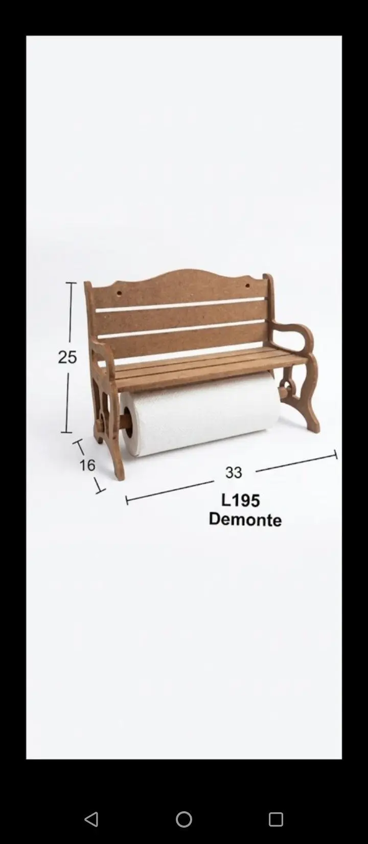 Mdf ahşap pecetelik raf demonte ürün boy 25cm en 33cm derinlik 16 cm