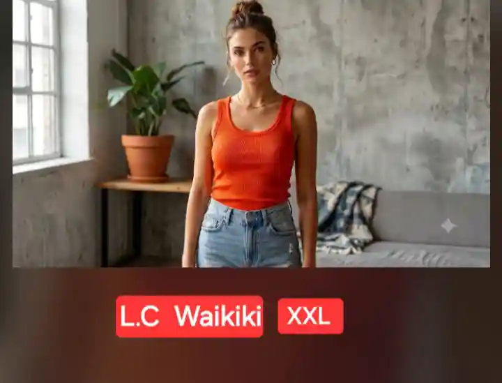 L.c. waikiki kısa kollu turuncu bluz xxl