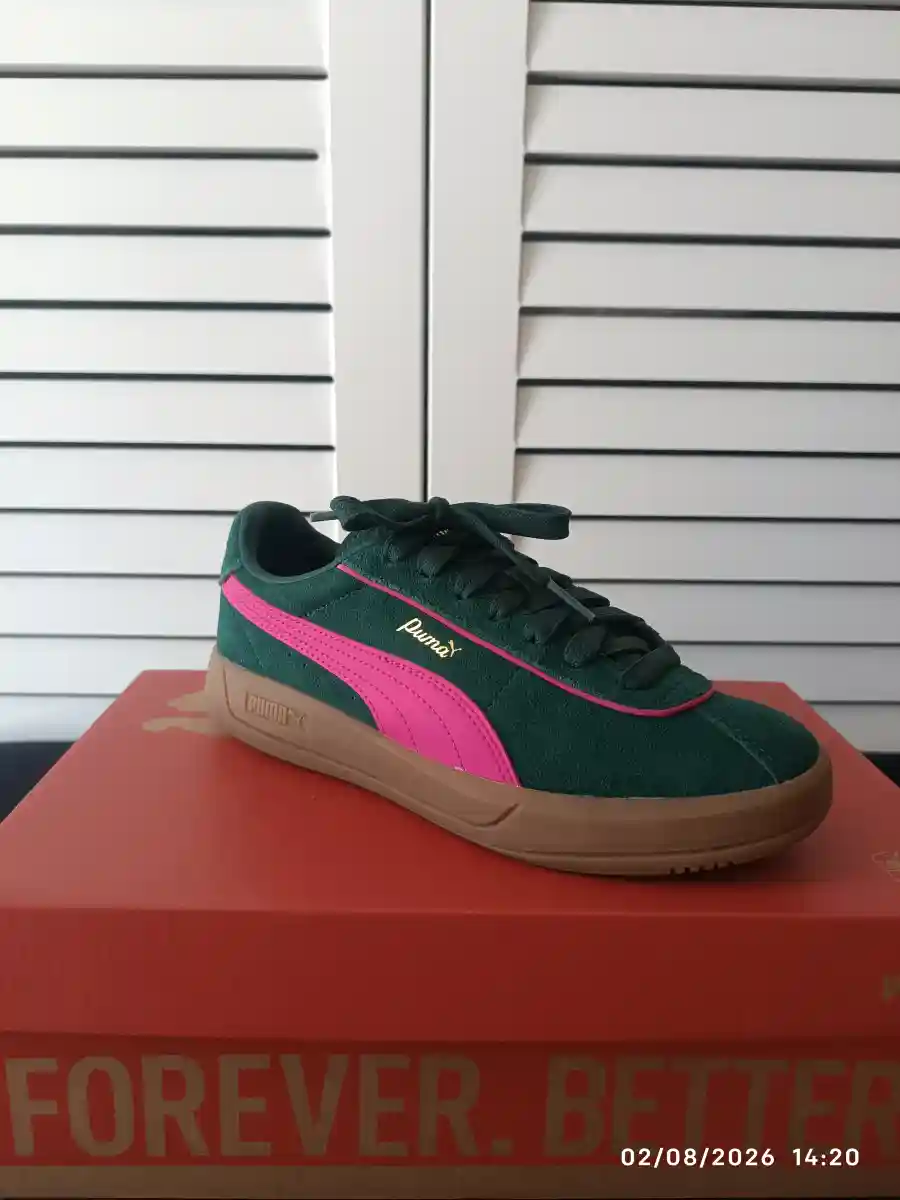 Orijinal yeşil-pembe puma spor ayakkabı