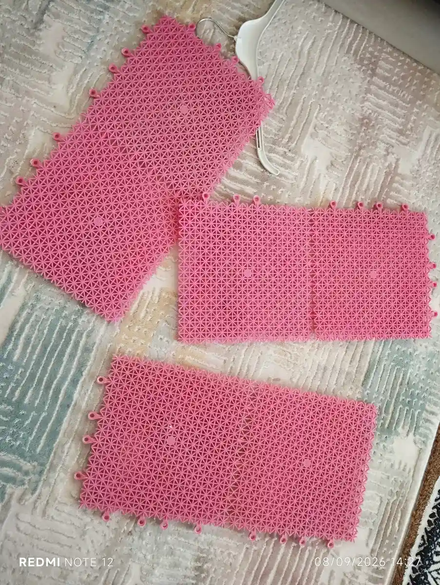 3 parça birbirine geçmeli plastik paspas lavabo vs için