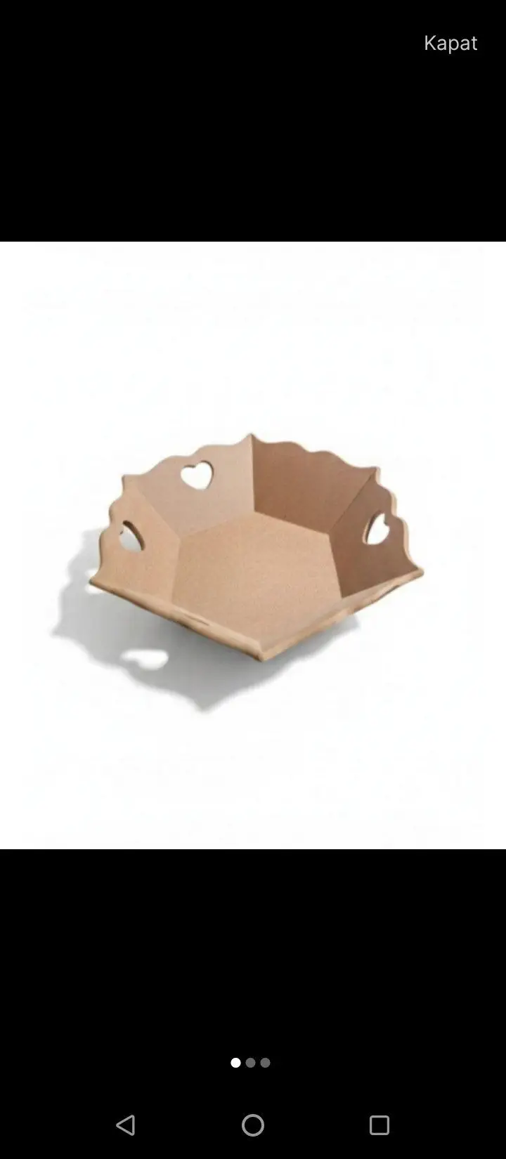 Mdf ahşap ekmek sepeti 33x33cm boyanabilir mdf ahşap ekmek sepeti