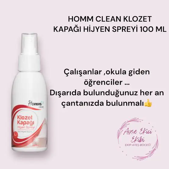 Homm clean tuvalet kapak hijyen spreyi 100 ml