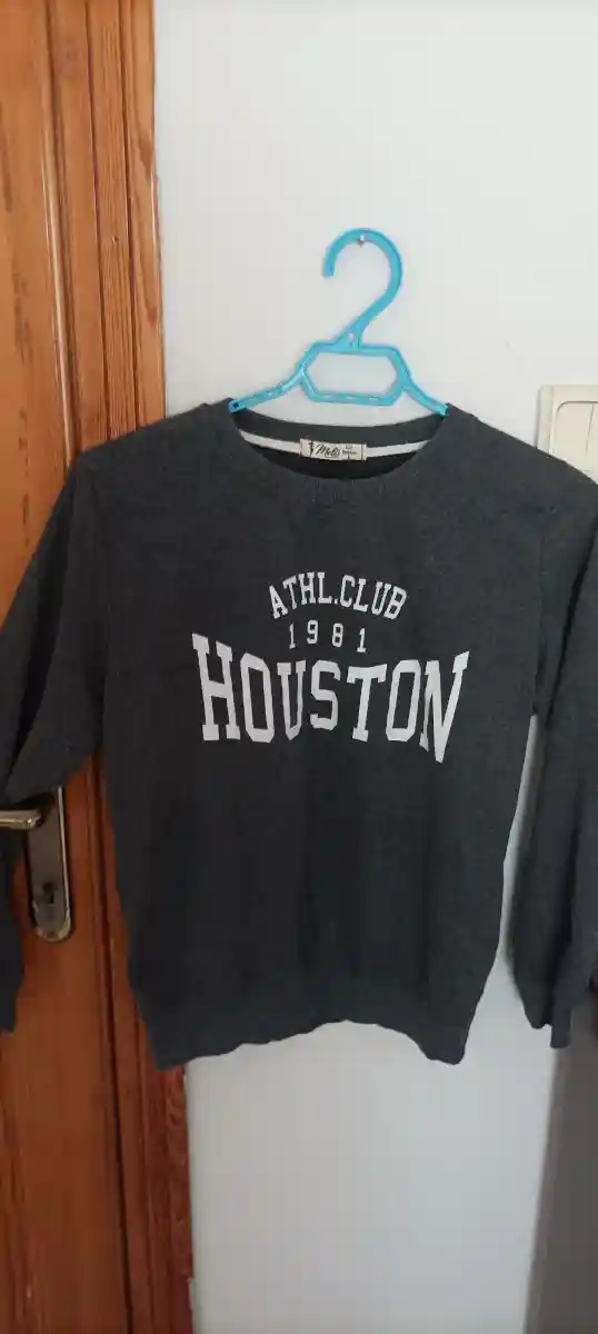 Houston yazılı siyah sweatshirt