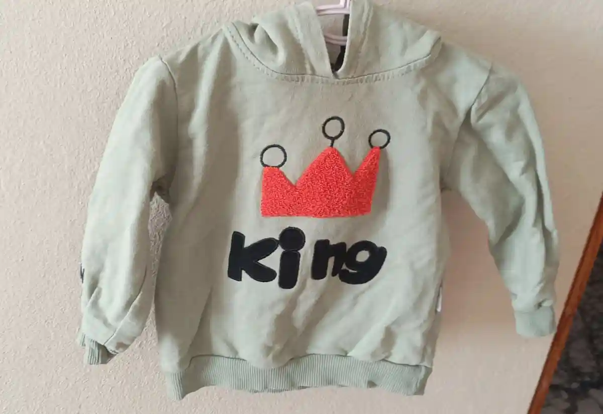 Kapüşonlu yeşil çocuk sweatshirt