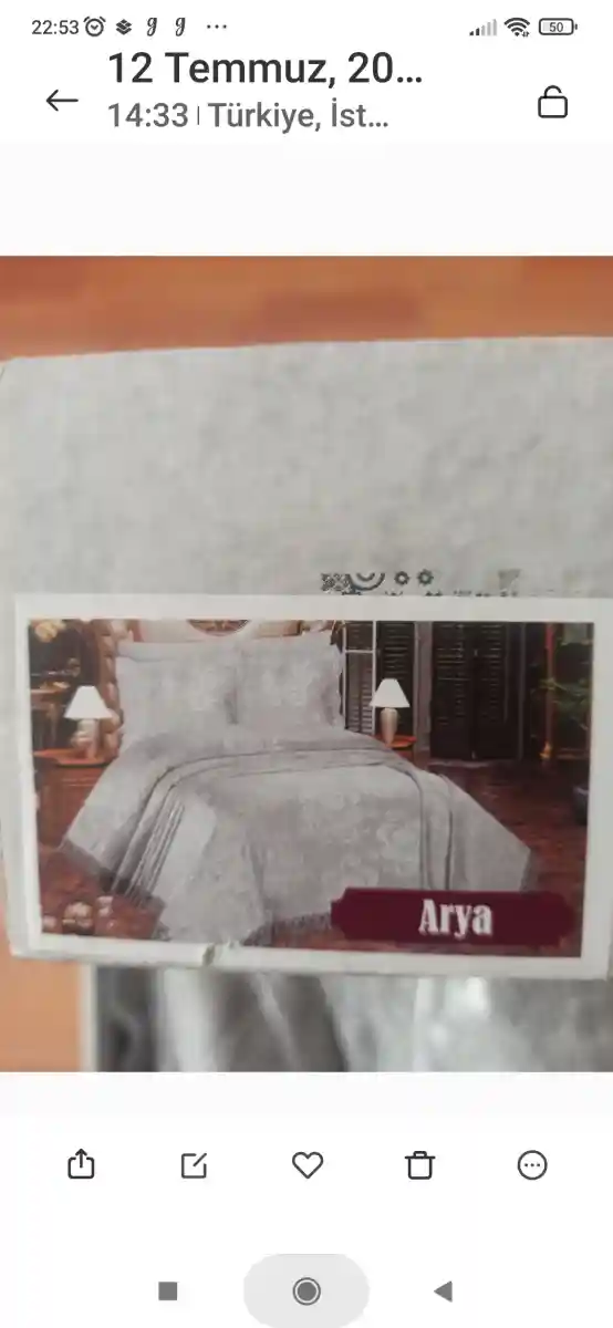 Arya yatak örtüsü - gri renk