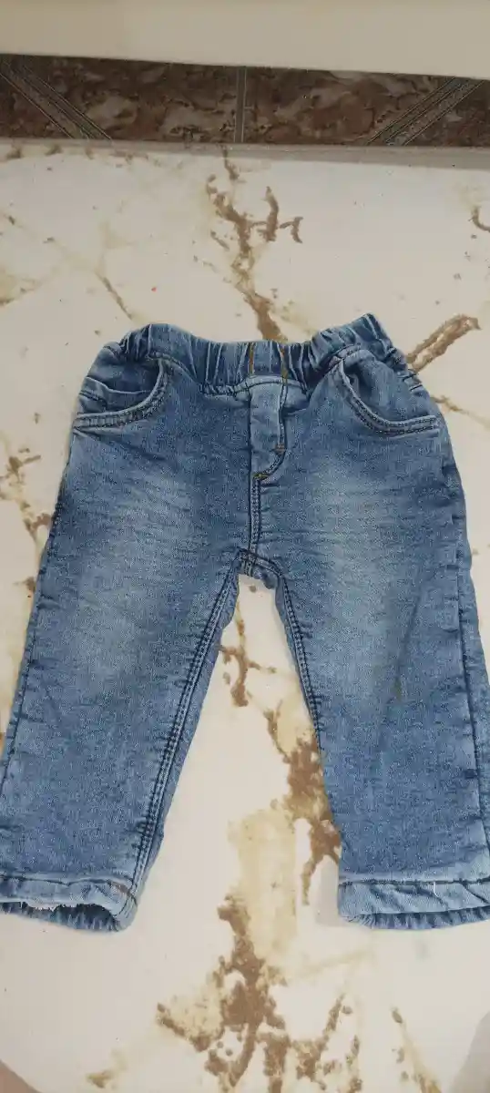 Mavi kot çocuk pantolonu