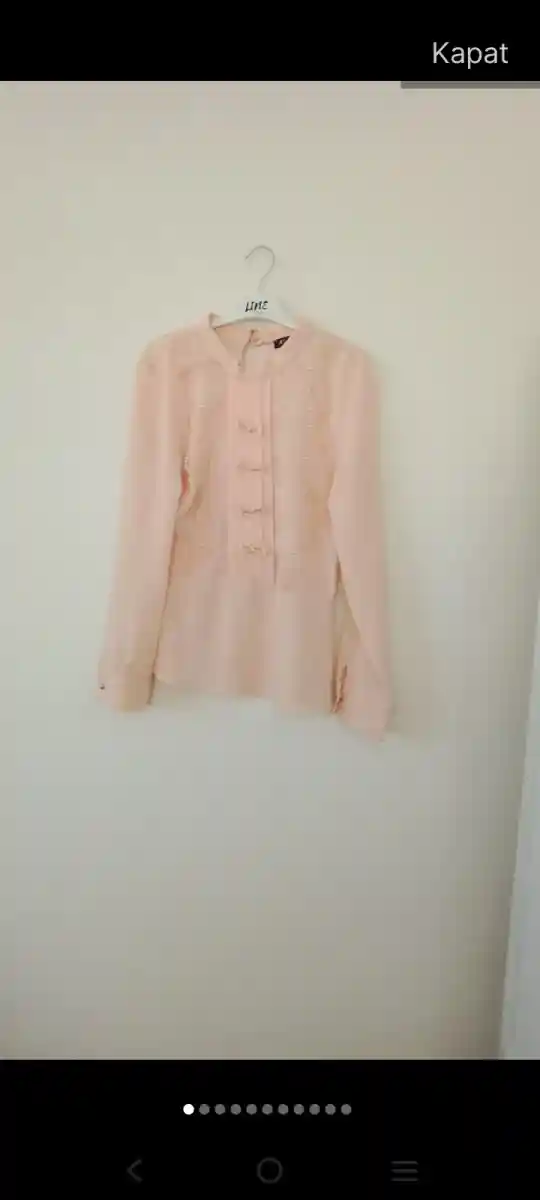 Pembe uzun kollu bluz
