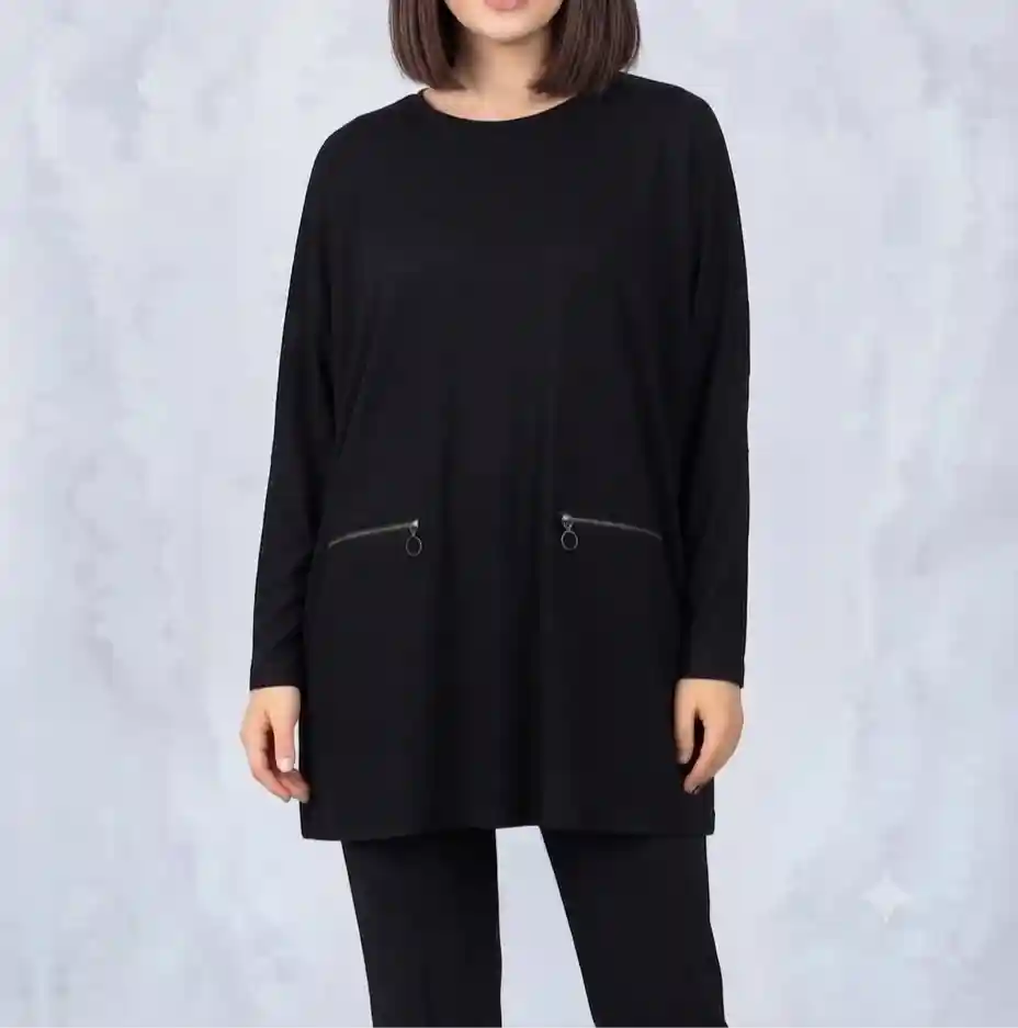 Siyah defacto tunik