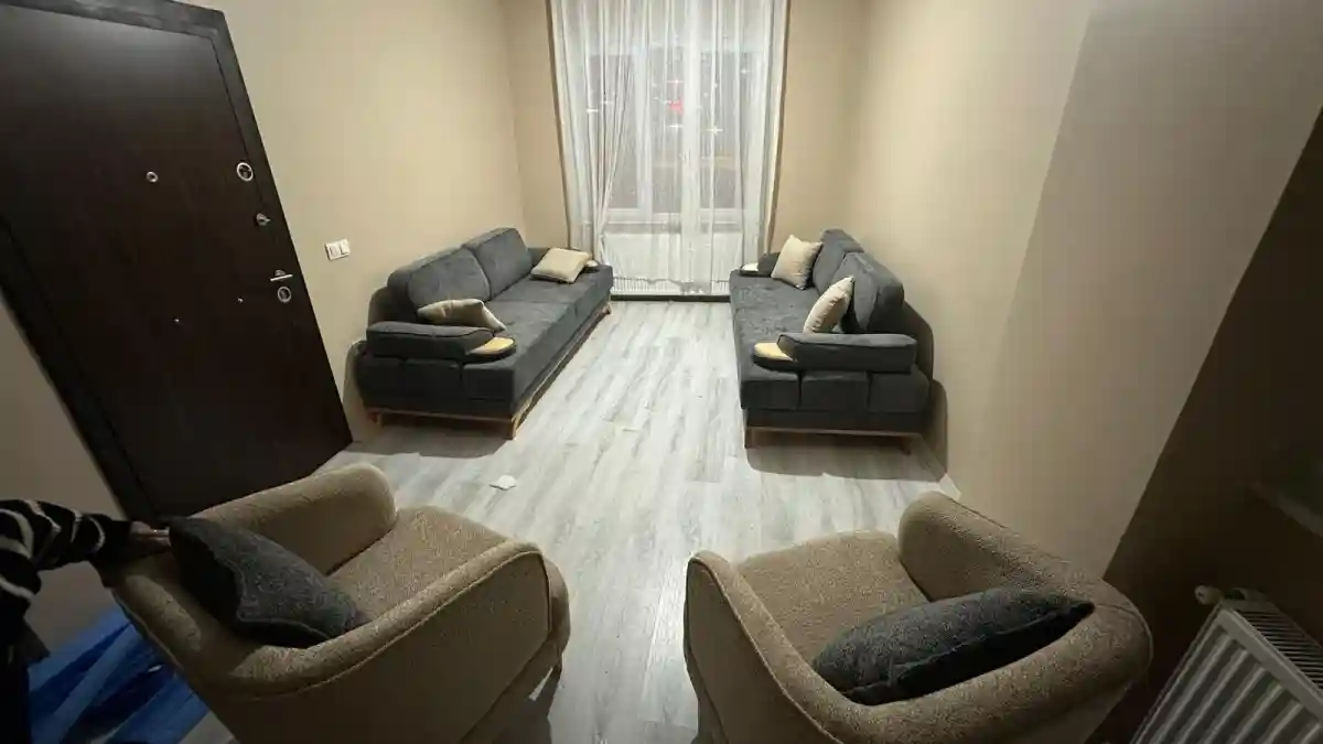Gri kumaş koltuk takımı