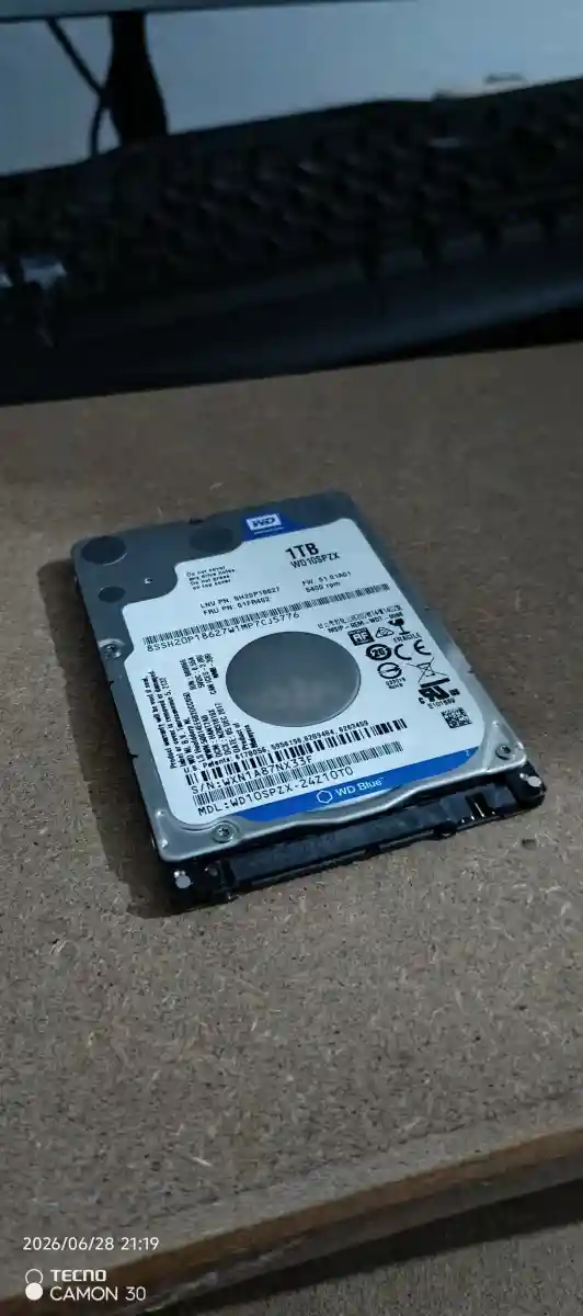 Wd blue 1 tb laptop/masaüstü bilgisayar 2.5 hardisk (sorunsuz&temiz)