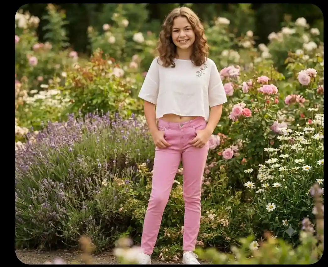 Pembe pantalon 11.12 yaş için.