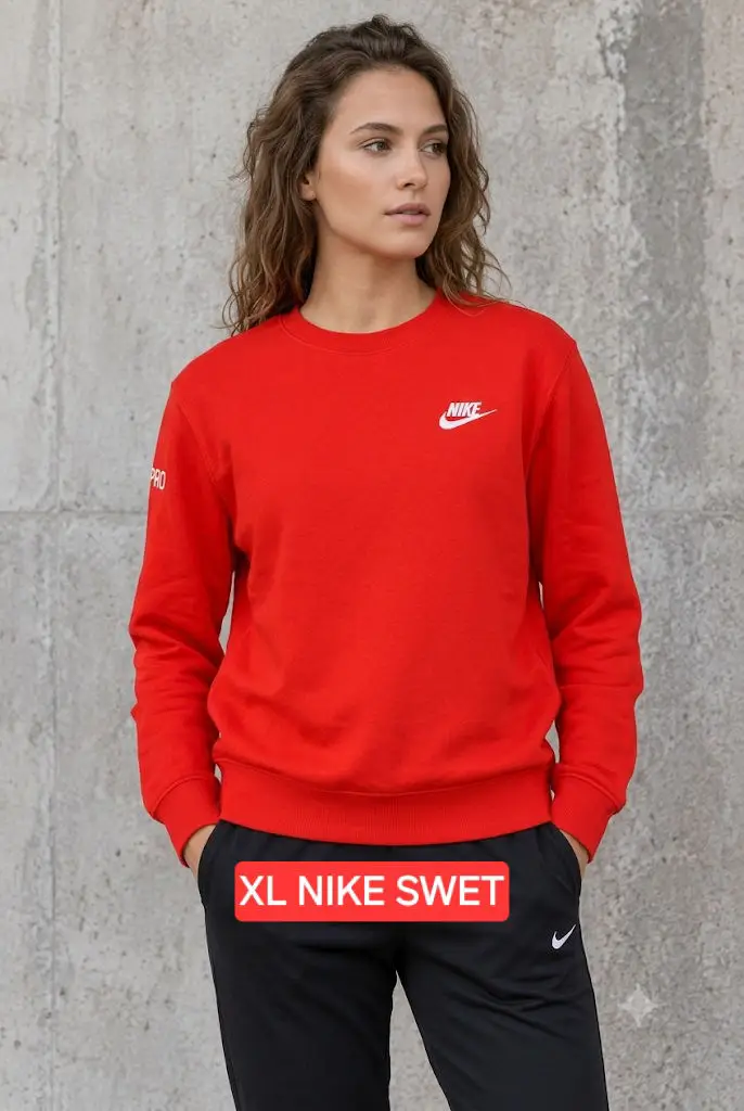 Xl kırmızı nike sweatshirt