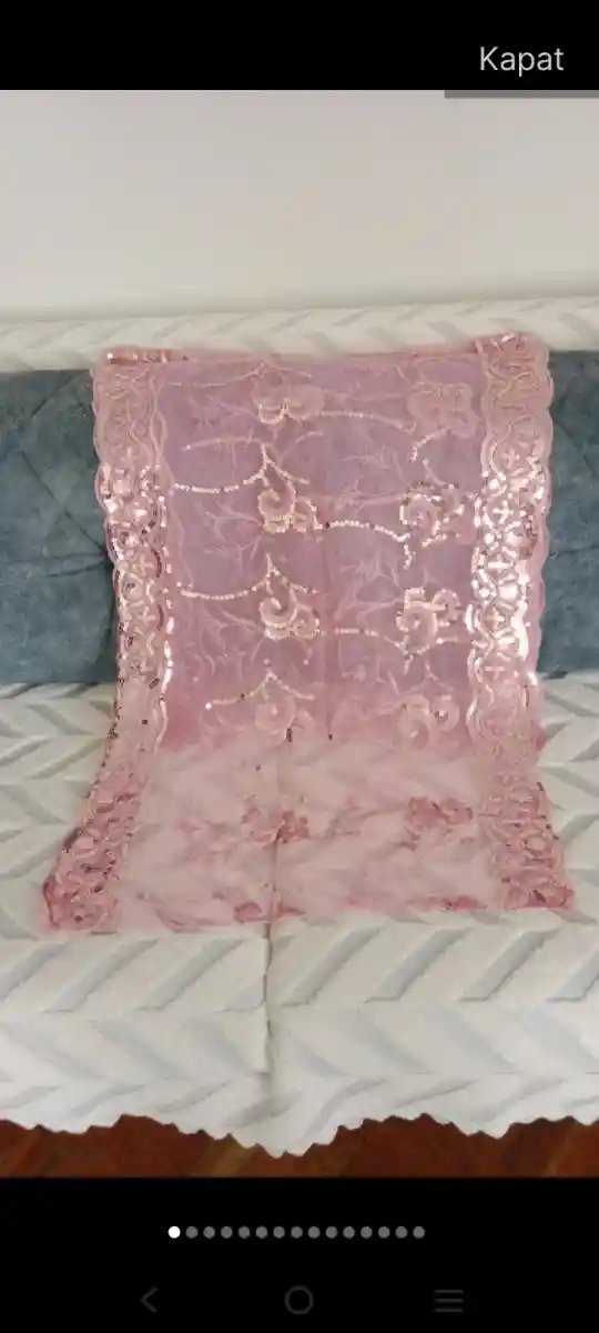 Pembe dantel sal modelleri