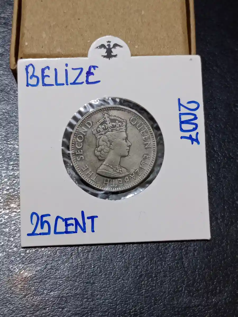 2007 yılı belize 25 cent madeni para