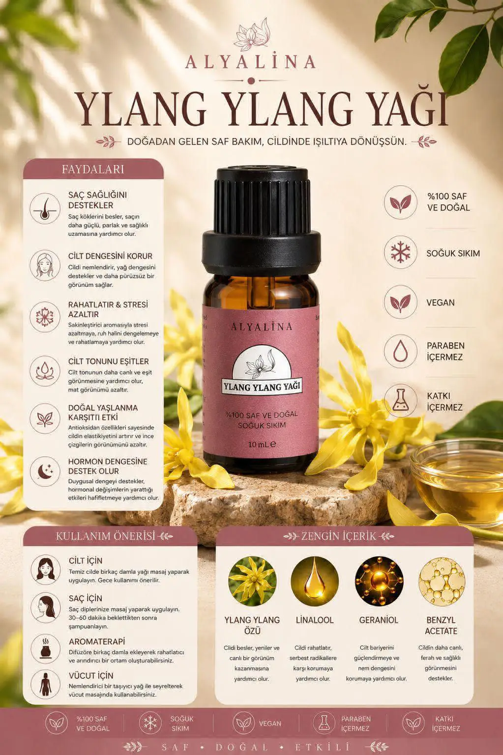 Ylang ylang yağı - doğal ve saf