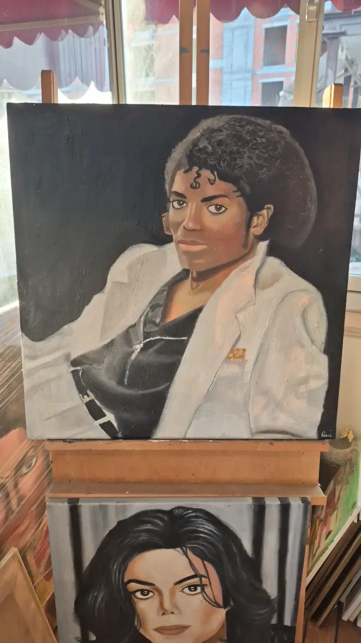 Michael jackson portresi tablo