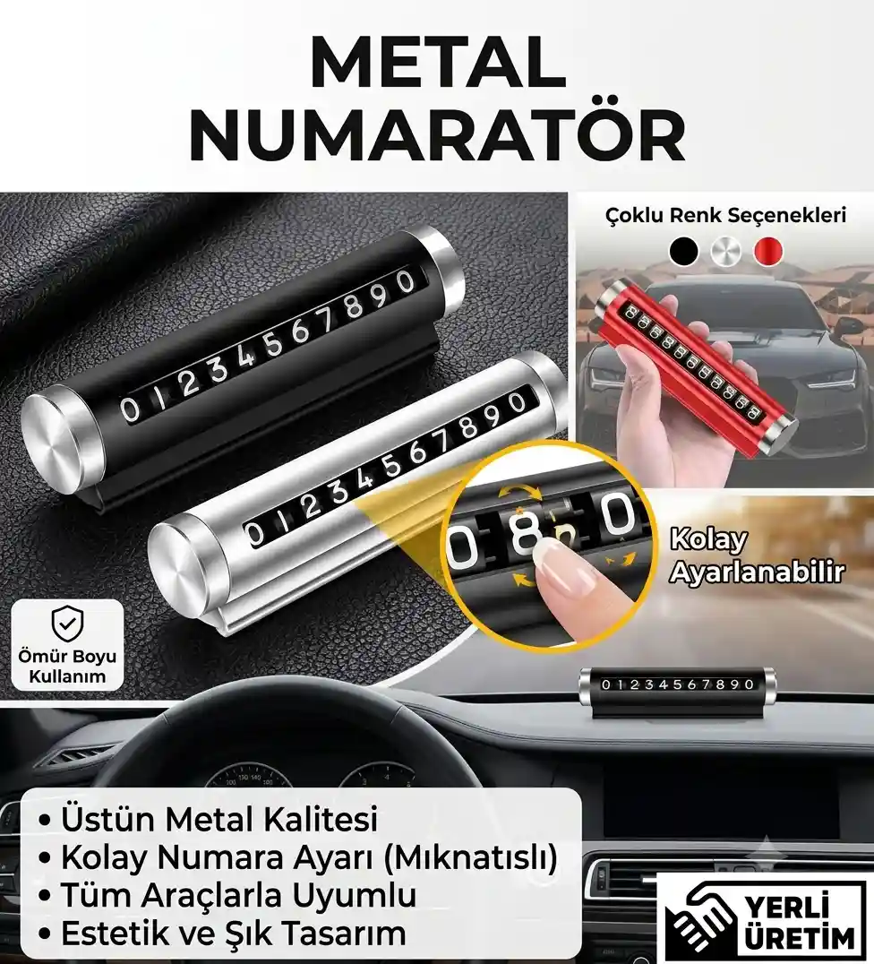 şık tasarımlı metal numaratör arac icin