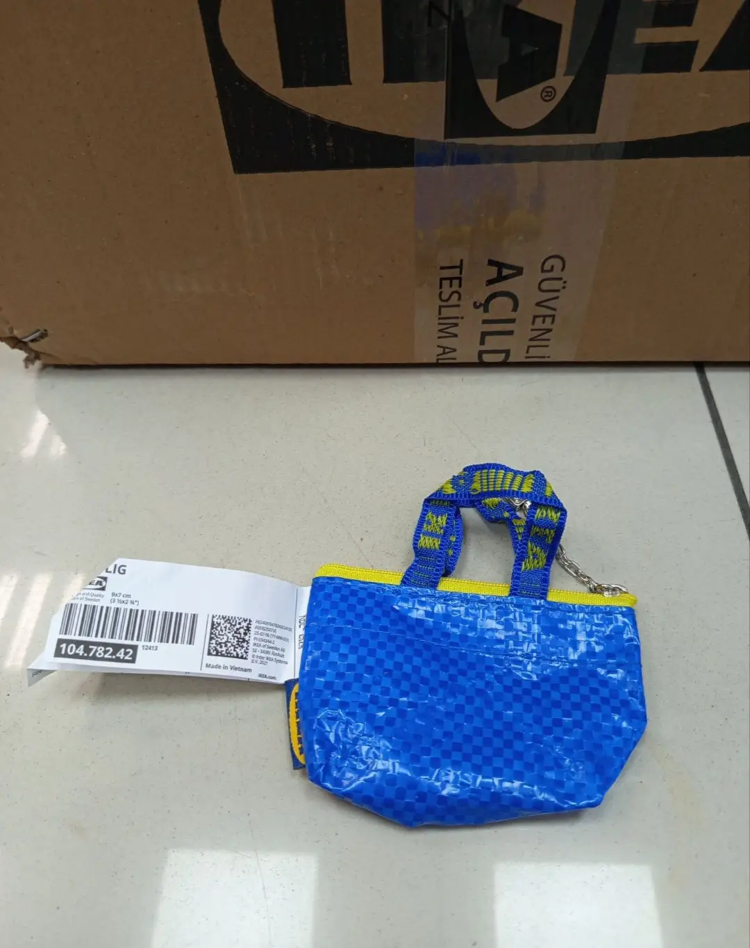 Mavi mini çanta
