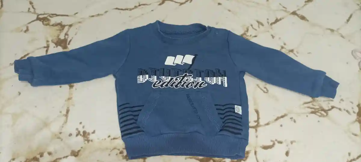 Mavi çocuk sweatshirt