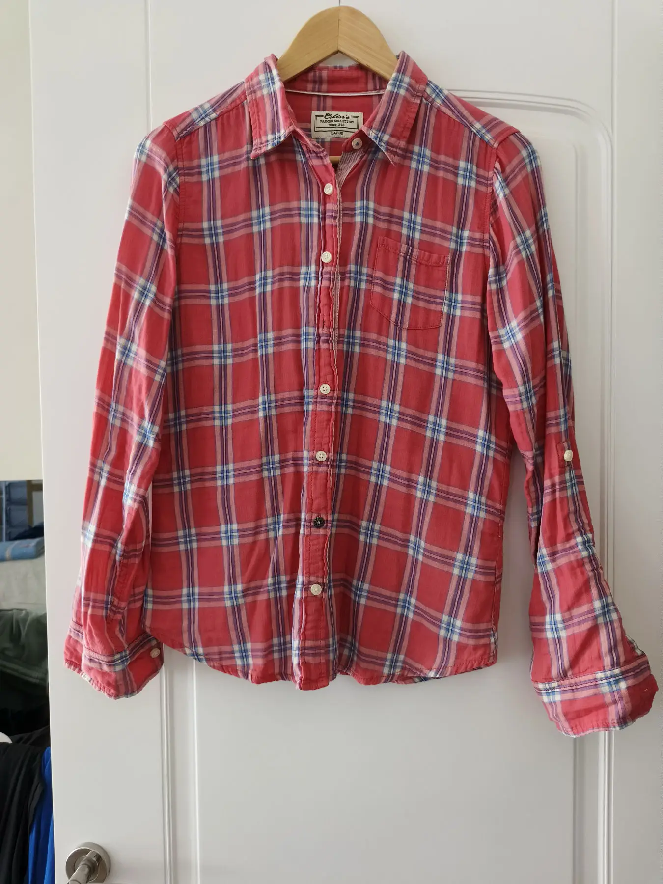 Colin's kadın regular fit kırmızı ekose gömlek