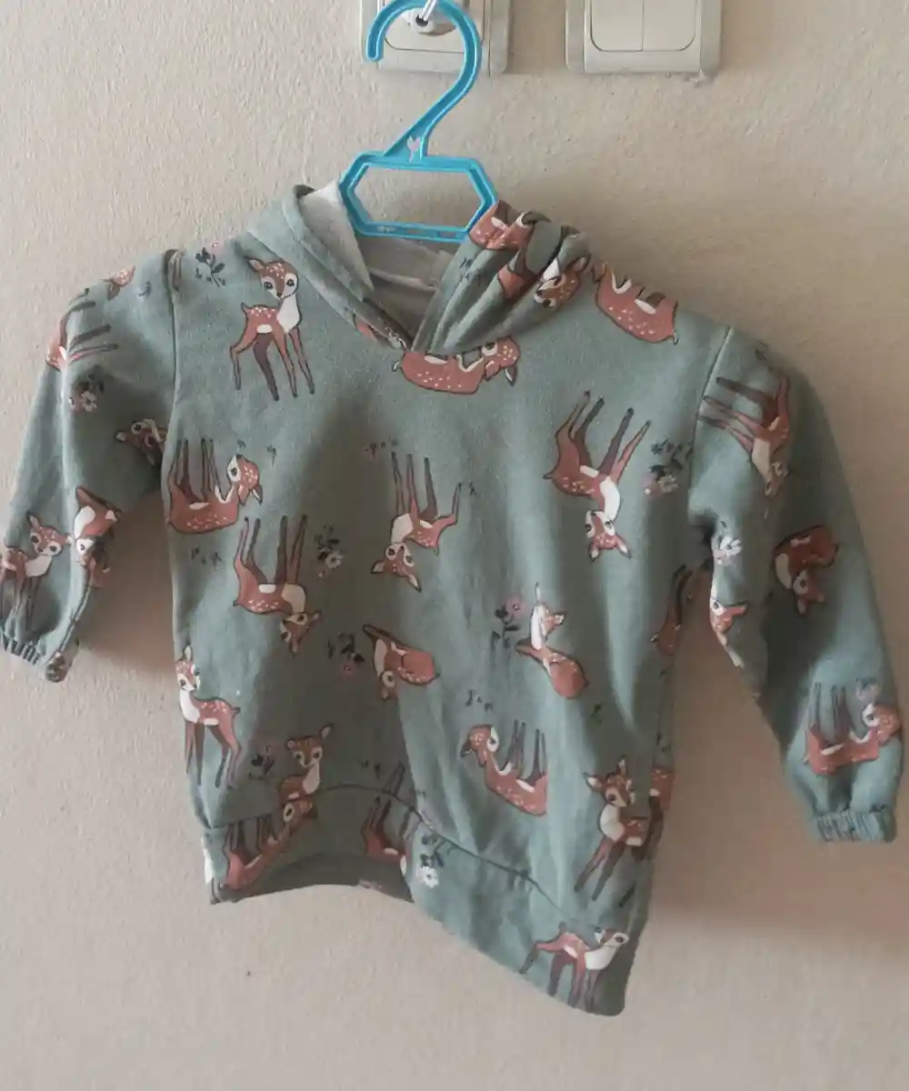 Hayvan desenli çocuk kapüşonlu sweatshirt