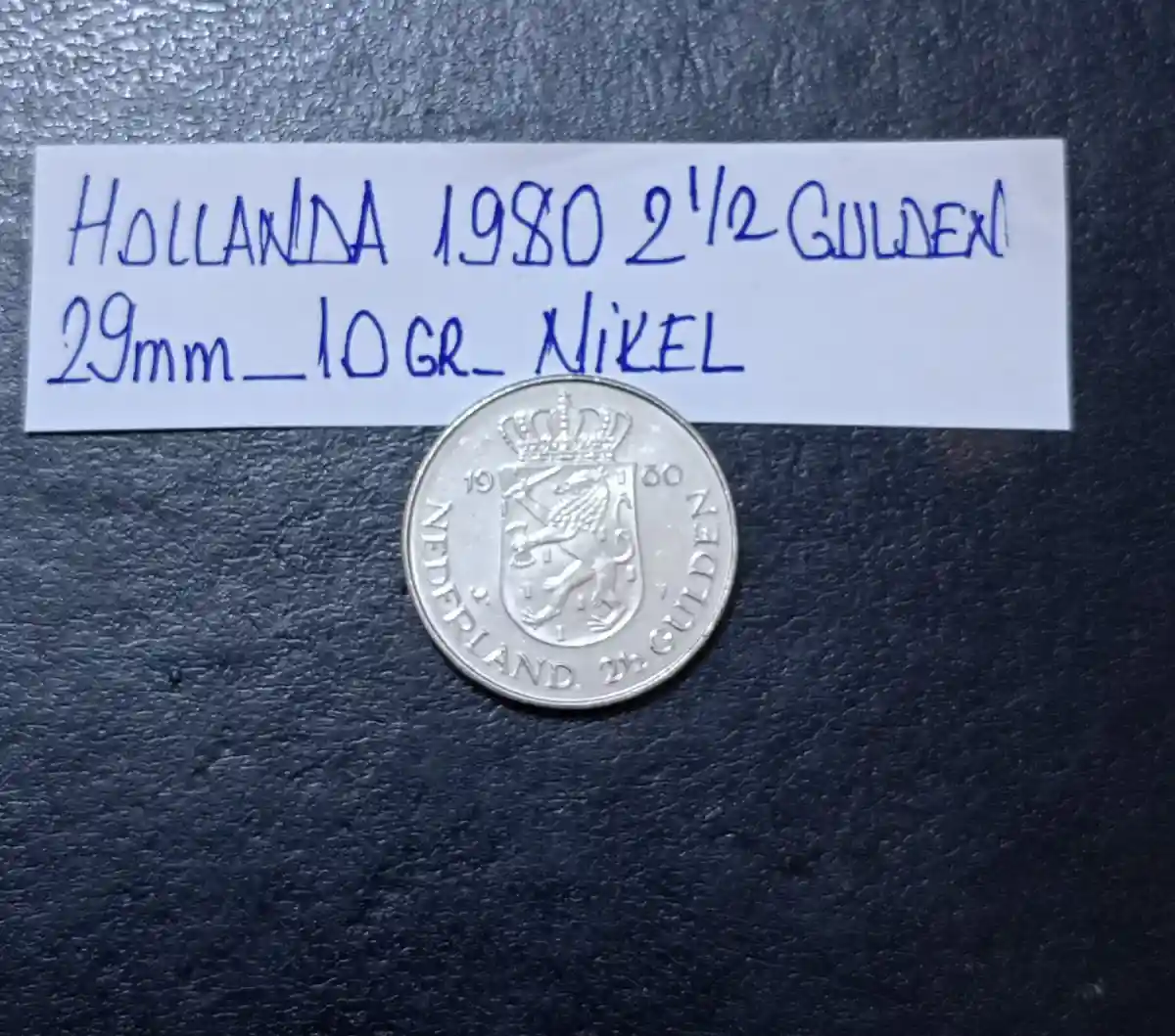 1980 yılı hollanda 2.5 gulden nikel para