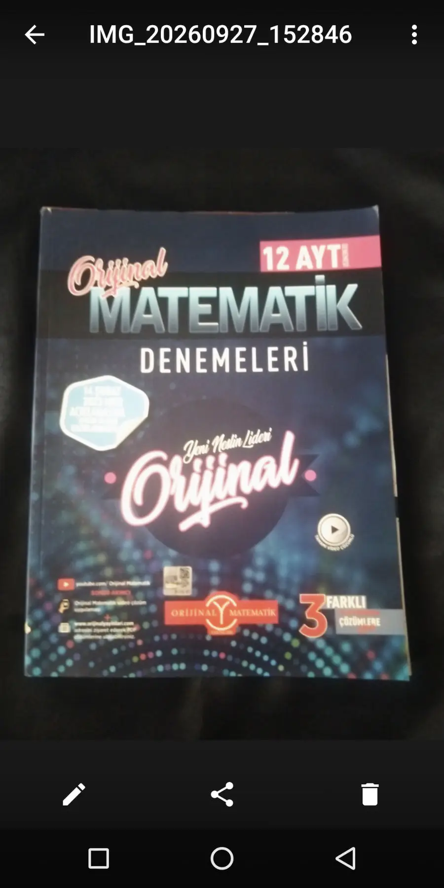 Orjinal matematik denemeleri