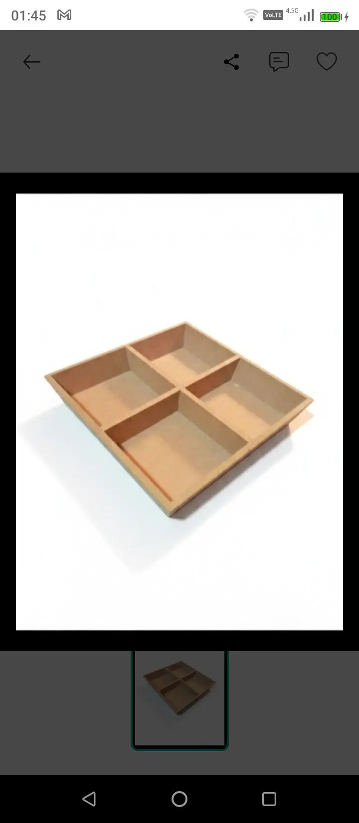Mdf ahşap çerezlik kutu 28x28xcmboyanabilir mdf ahşap çerezlik