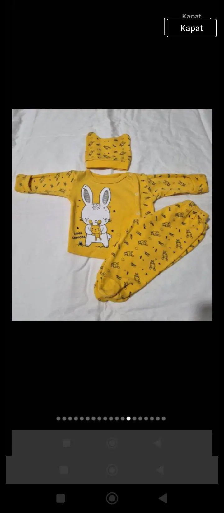 Sarı hayvan desenli çocuk pijama takımı