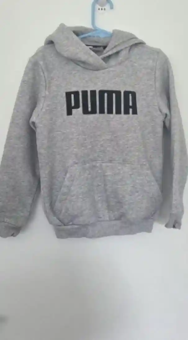 Puma kapüşonlu gri sweatshirt